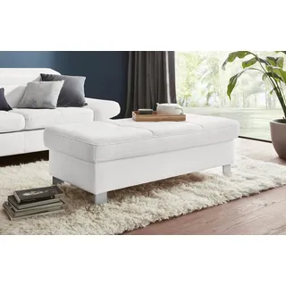 exxpo - sofa fashion Hocker »Fiji Bankhocker mit Staufach unter der Sitzfläche«, elegant modern mit toller Detailverarbeitung weiß