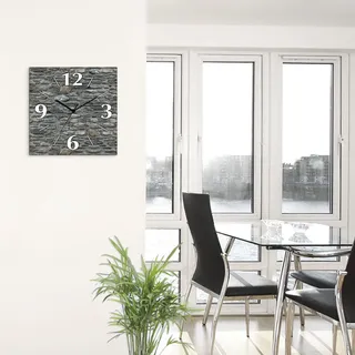 ARTland »Schiefermauer« wahlweise mit Quarz- oder Funkuhrwerk, lautlos ohne Tickgeräusche,