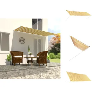 vidaXL Einziehbare Markise 400×150 cm Gelb und Weiß - Markisen - Gelb