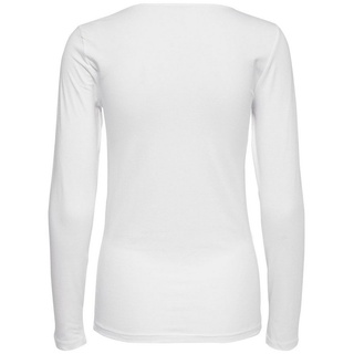 Only ONLLIVE LOVE L/S ONECK TOP NOOS JRS White L XL Schwarz Weiss Rundhals, Größe:L, Farbe:White 15204712