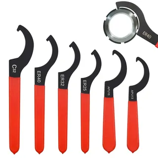 6 Stück Gewindefahrwerk Schlüssel, Haken SchlüSsel Werkzeug, Satz Verstellbare Hakenschlüssel, Gewindefahrwerk Schraubenschlüssel Reparatur Entfernungswerkzeug, zum Anziehen oder Lösen von Nuss