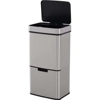 Homcom Mülleimer 72 l Silber