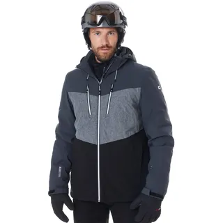 KILLTEC Herren Skijacke/Funktionsjacke mit abzippbarer Kapuze und Schneefang KSW 45 MN SKI JCKT, dunkelanthra, 3XL, 38699-000