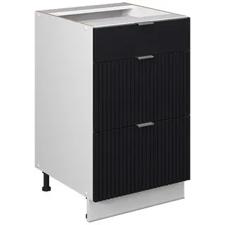Vicco Schubladenschrank Fame-Line 50 x 82 x 51,6 cm Schwarz/Weiß