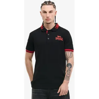 Herren Poloshirt normale Passform BYERMOOR Black/Red 3XL Lonsdale