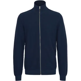 Strickjacke BLEND "Strickjacke BHPullover", Herren, Gr. M, blau (marineblaus), Obermaterial: 100% Baumwolle CO., Strickjacken Strickjacke