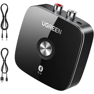 UGREEN 30445 Kabellose Audio-Transmitter 3,5 mm 10 m Schwarz