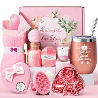 LIVEHITOP Geschenke für Frauen, Geschenk Freundin Geburtstag, Geburtstagsgeschenk für Frauen Mama, Schwester, Beste Freundin Geschenkset 18 40 50 70 Geburtstag