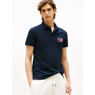 Tommy Hilfiger Flag regular fit, Kurzarm-poloshirt - Desert sky), - M,