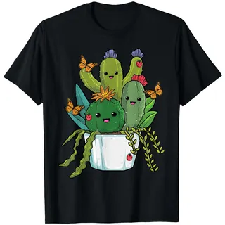 Kaktus Sukkulenten Pflanzen Kakteen Botanik Botanisch T-Shirt