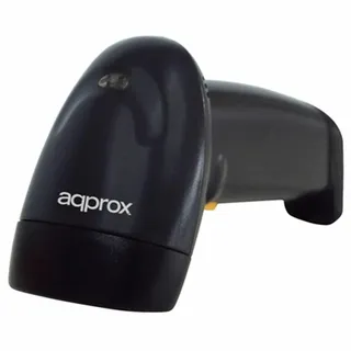 Approx - APPLS00+ Barcodeleser - sichtbarer Laser 650 mm - LED-Anzeigen und Buzzer - manueller oder automatischer Auslöser - USB - Ständer - schwarz