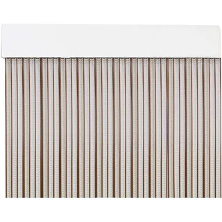 MercuryTextil P69 Türvorhang PVC 210 x 90 cm transparent + brauner Draht