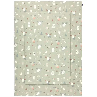 Alvi Krabbeldecke Baby Forest - Multi Colored | 100 x 135 cm, waschmaschinen- und trocknergeeignet, weich und bequem mit bunten Motiven für Babys