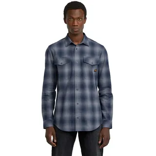 G-star Marine Langarmhemd - Rank Blue Vanderbilt Check - M