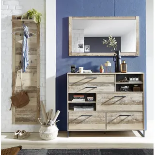 Roof Garderobenkombination Braun (Used Look) - Braun