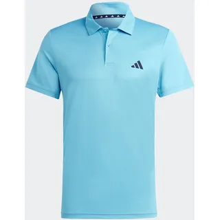 Poloshirt ADIDAS PERFORMANCE "TRAIN ESSENTIALS TRAINING", Herren, Gr. M, schwarz (preloved blau, schwarz), Obermaterial: 100% Polyester, Shirts Poloshirt