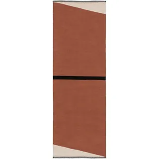 benuta pop Baumwollteppich Lenny Terracotta 70x200 cm - Moderner Kurzflor-Teppich für Wohnzimmer