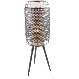 Globo Tischleuchte , Schwarz, Weiß, Goldfarben , Metall, Kunststoff , zylindrisch , 71 cm , Ce , mit Schalter , Lampen & Leuchten, Innenbeleuchtung, Tischlampen, Tischlampen