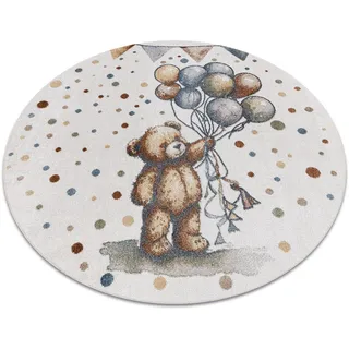 rugsX Teppich Bono 140 cm , Creme , Textil , Rund , 140x140 cm , Teppiche und Böden, Teppiche, Kinderteppiche