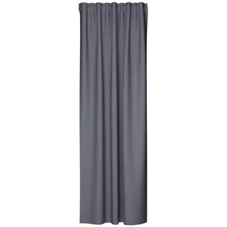 Schlaufenvorhang , Grau , Textil , Uni , 135x245 cm , Oeko-Tex® Standard 100 , für Stange und Schiene geeignet , Heimtextilien, Vorhänge, Fertigvorhänge, Schlaufenvorhänge