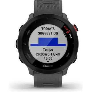 Garmin Forerunner 55 BT 42 mm Kunststoffgehäuse grau Silikonarmband grau One Size