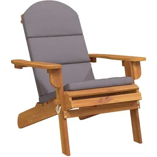 vidaXL Adirondack-Gartenstuhl mit Kissen Massivholz Akazie - Braun