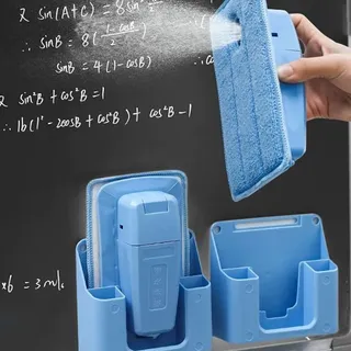 Tafelradierer, wiederverwendbar, magnetische Kreidetafel, Nasswasserspray mit Halter, 2 Ersatztücher