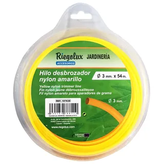 Riegolux 107638 Rasentrimmer, Nylon, rund, Gelb, 3 mm x 54 m