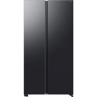 SAMSUNG Side-by-Side "RS70F65QEF", Energieeffizienz: E, silber (schwarz steel), B:91,2cm H:178cm T:72,6cm, Kühlschränke, Side-by-Side, Topseller