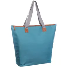 Brandsseller Kühltasche 30 Liter ca.40x50x20 cm Faltbare Einkaufstasche Thermo-Shopper Strandtasche mit Isolierung für Lebensmittel Reißverschluss - Türkis