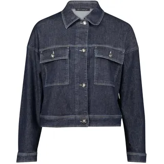 Jeansblazer BETTY BARCLAY "Jeansjacke langarm", Damen, Gr. 42, blau (dunkelblau denim), Obermaterial: 98% Baumwolle CO. 2% Elasthan EL., Blazer Jeansblazer