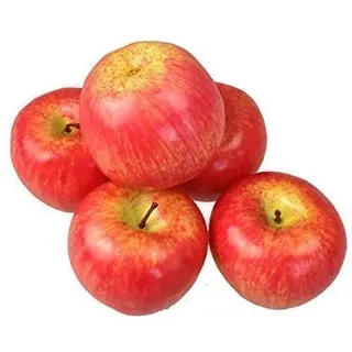 GMMH Künstlicher Deko Apfel, 5 Stück (Rot, 90-120 g/St) Lebensechtes Plastikobst, Äpfel Plastikfrucht, Kunstobst, Frucht, Dekoration, Schaufenster, Haushalt, Küche, Party, Hotel