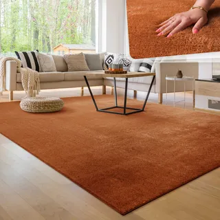 Paco Home Cadiz 630 Kurzflorteppich 200 x 280 cm kupfer