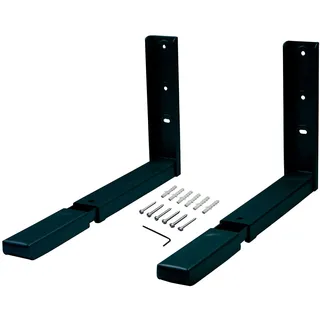 AMIG - Verstellbarer Mikrowellenständer | Maximales Gewicht: 40 kg | Material: Stahl | Ausführung: Schwarz