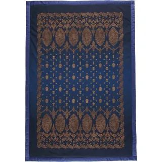 BASSETTI Gold Decor Plaid 135 x 190 cm Blau/Gold