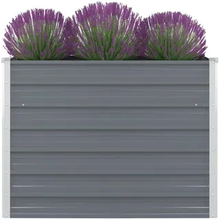 vidaXL Hochbeet 100 x 100 x 77 cm Grau