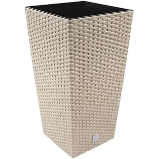 91,5 -Liter -Zeit Pot mit Einsatz 40 x 40 x 75 cm in Mocca -Farbe