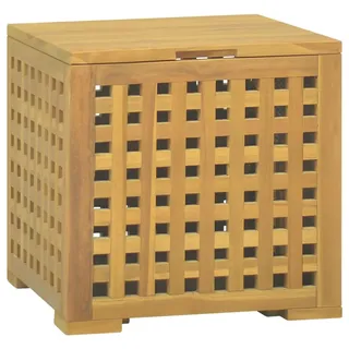 Seilbox 40x40x40 cm Massivholz Teak - Braun, Bunt