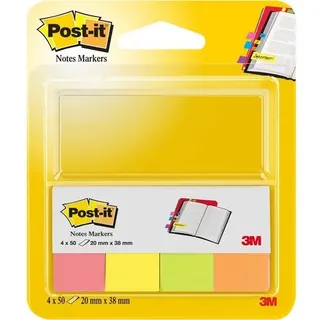 Post-it Post-it® Notes Markers Haftmarker farbsortiert 4x 50 Streifen