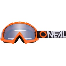 O'NEAL Motocross Brille & Fahrradbrille Herren Damen B-10 Goggle TWOFACE I Orange-Silber I MX MTB DH FR I Motorradbrille mit 1,2mm 3D-Linse für klare Sicht I UV-Schutz | Orange Silber | One Size
