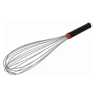 SCHNEIDER Schneebesen, Edelstahl, mit Kunststoffgriff, Mit Aufhängeöse, hitzebeständig bis 200 °C, Länge: 400 mm