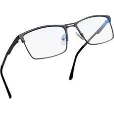 Joopin Retro Blaulichtfilter Brille Herren Brille Ohne stärke Damen und Gaming Brillen Computerbrille mit Blaulichtfilter Blue Light Glasses for PC and TV(Grau)
