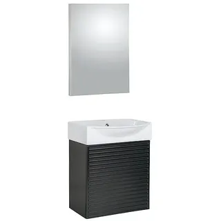 Gästebad-Set Mini 50S, schwarz matt 500 x 620 x 400 mm