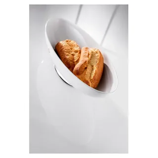 Obstschale/Brotkorb aus Metall, Weiß, Einheitsgröße