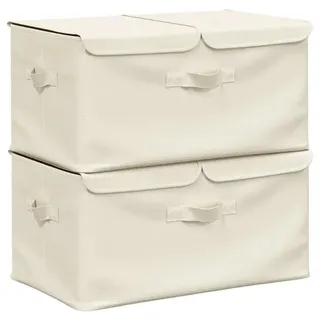 Aufbewahrungsboxen 2er Set - Kleiderbox - 50x30x25 cm - Kunstleder - Kunststoffrahmen - Wiederverwendbar - Khaki
