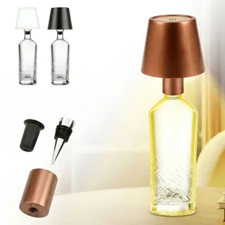 AddLiving LED Flaschenlampe Braun