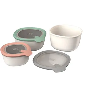 BERGHOFF Set mit 3 stapelbaren Lebensmittelbehältern 3950220 Kunststoff Silikon