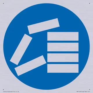 Custom Mandatory: Stack correctly Sign – 150 x 150 mm – S15