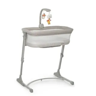 Foppapedretti iNanna, höhenverstellbare Beistellbettchen für Kinder von der Geburt bis zu 6 Monaten (bis zu 9 kg), Grau