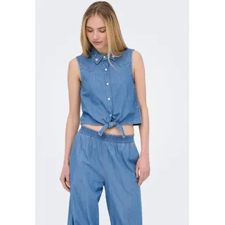 Only Onlbriar S/L Pearl Knot Shirt Blau S